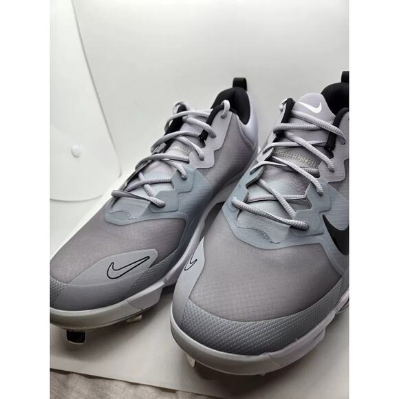 Nike Force Zoom Trout 9 Metal Baseball Cleats Mens 13 Gray White Shoe FB2907-002 - Picture 4 of 10